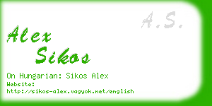 alex sikos business card